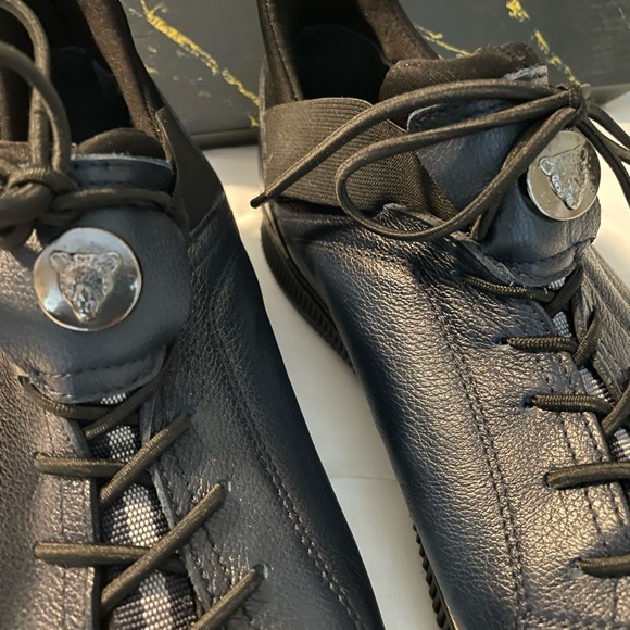 Men’s Sneaker - The Mumbai Navy Blue Leather - Vinci Leather, Size 12 - Picture 4 of 6